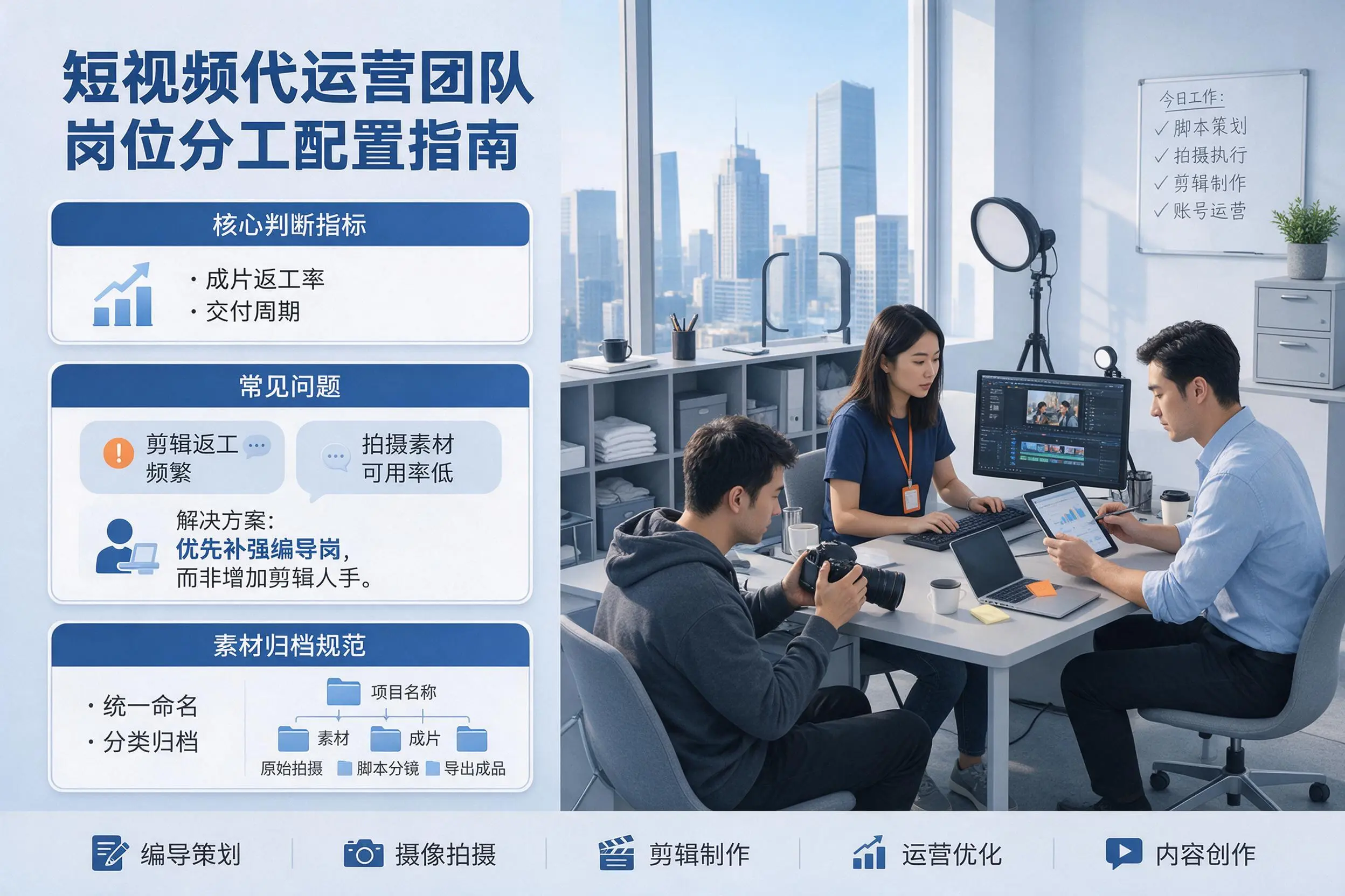 短视频代运营团队如何配置？临沂企业岗位分工科普说明