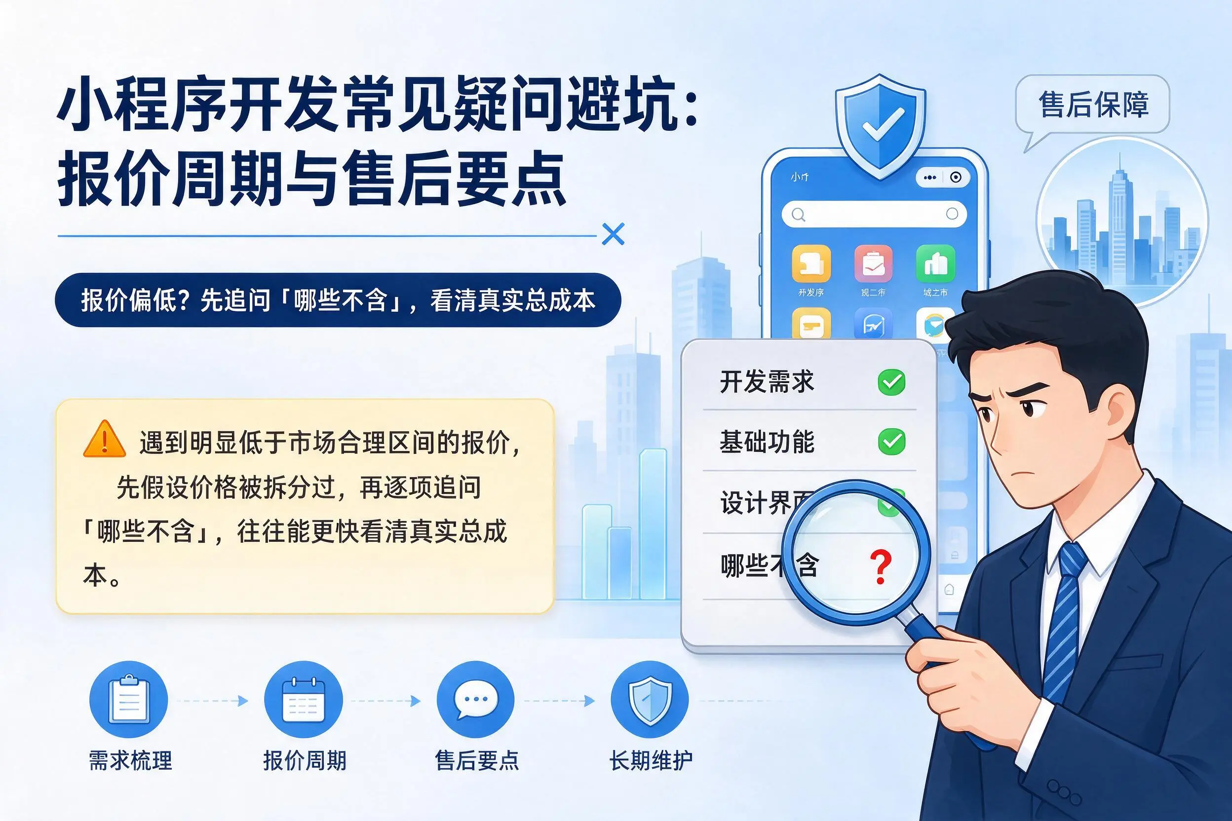临沂小程序开发常见疑问避坑:报价周期与售后要点