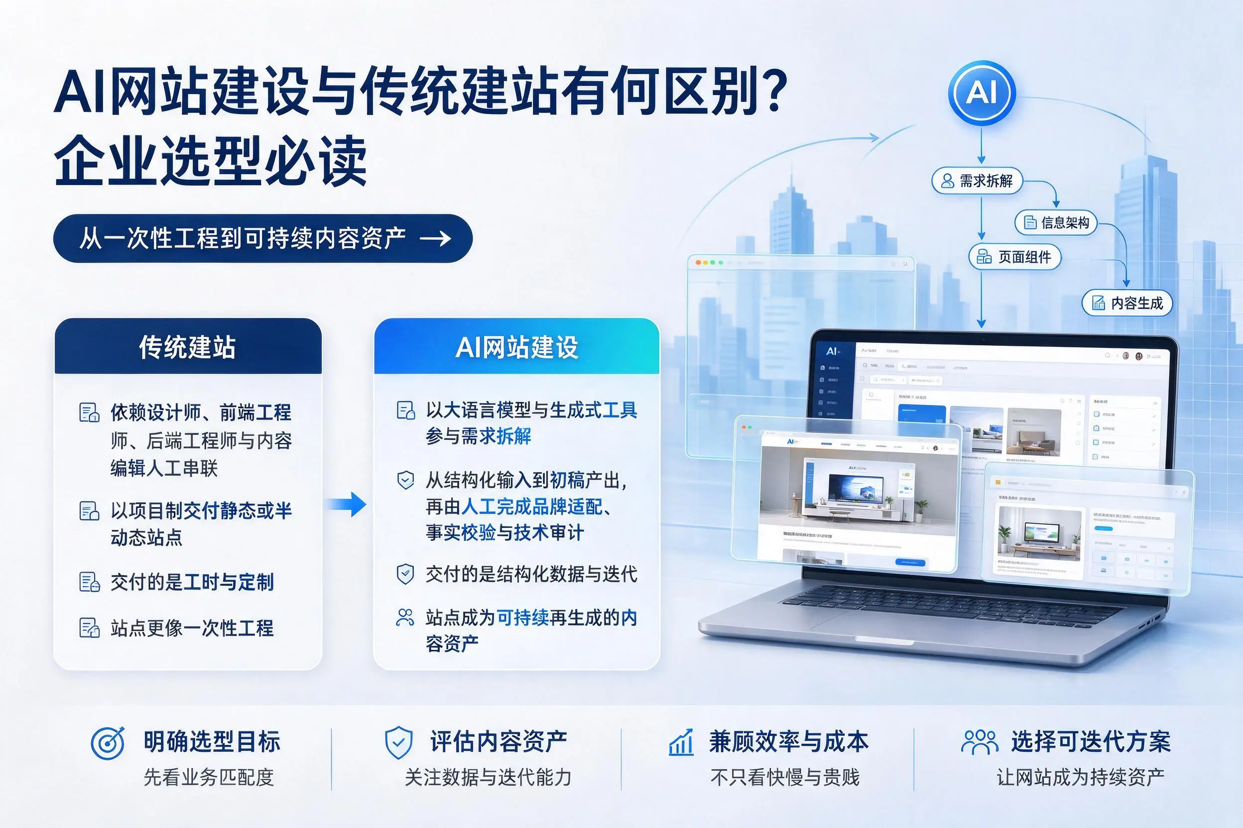 AI网站建设与传统建站有何区别?临沂企业选型必读